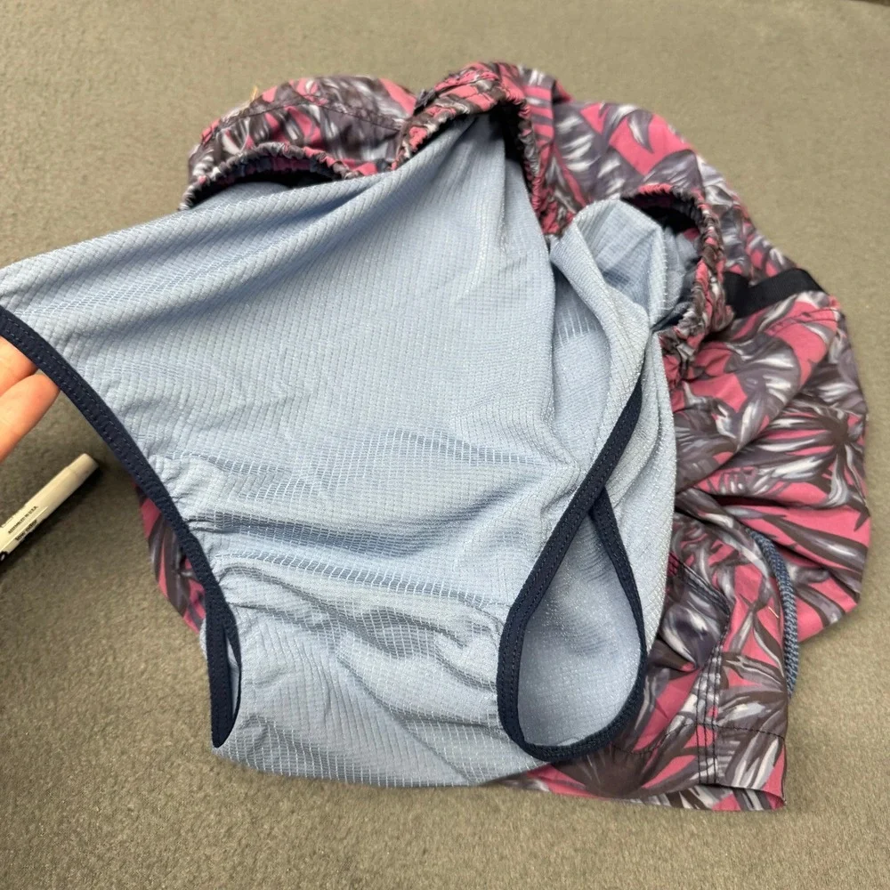 Faherty Reserve Swim Shorts Mens Medium Trunks Mesh Lined Pink Blue Tropical
